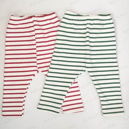 Leggings a righe foderati in pile per bambini - image 2