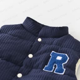 Gilet imbottito in cotone con lettera R per bambini piccoli - image 13 - image 14