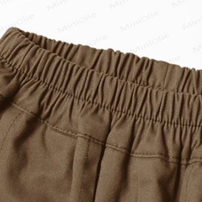 Pantaloni casual semplici a tinta unita per bambini piccoli - image 5