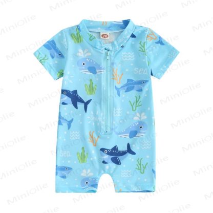 Costume da bagno boxer a forma di squalo per neonato e bambino - Squalo - 3-5T - image 1