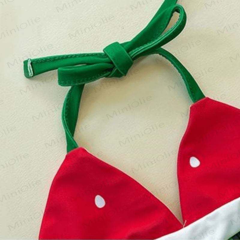 Costume da bagno anguria da bambina, 2 pezzi, con cappello - image 2