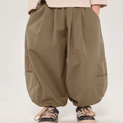 Pantaloni da jogging larghi per bambini piccoli, con design semplice - image 7