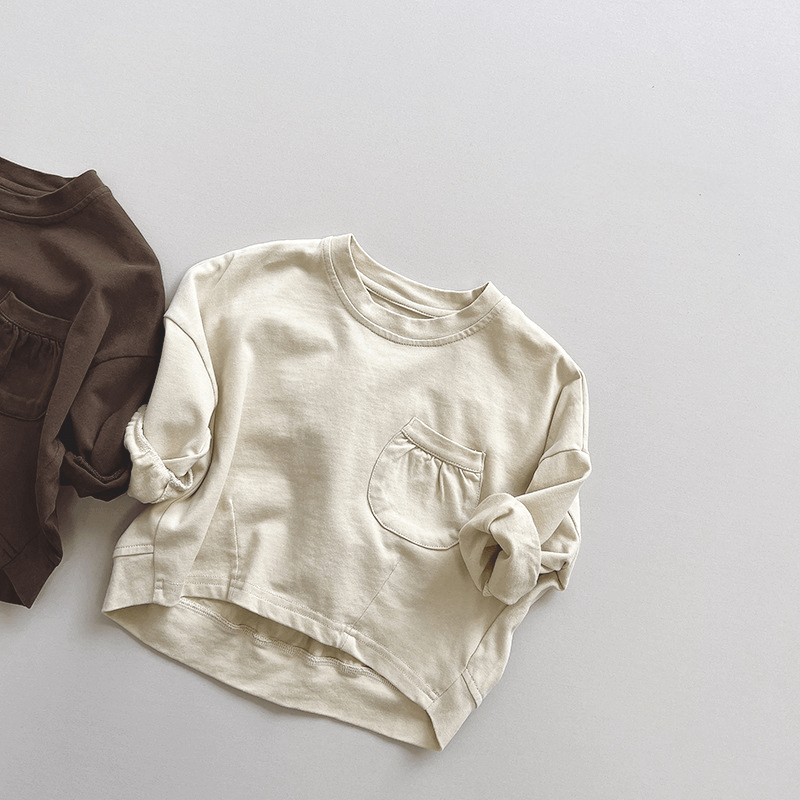 Maglietta larga tinta unita per neonati e bambini - Beige - 8 anni - image 2