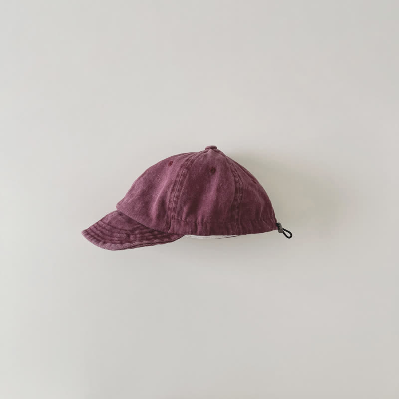 Berretto con visiera lavato per bambini piccoli - Vino rosso - 6M-3T - image 9