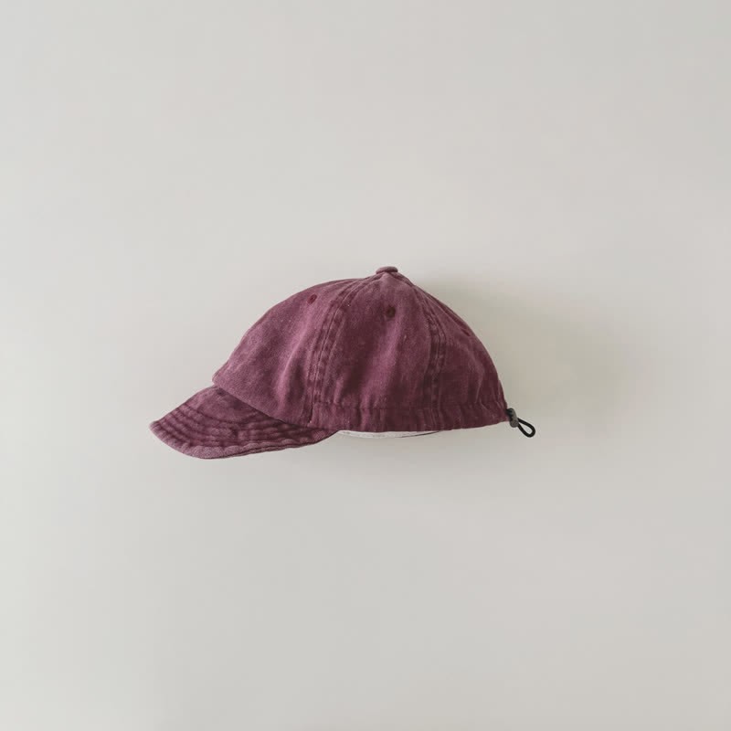 Berretto con visiera lavato per bambini piccoli - Vino rosso - 6M-3T - image 9