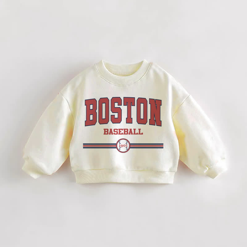 Felpa da bambino BOSTON BASEBALL - Crema - 3-5T - image 1