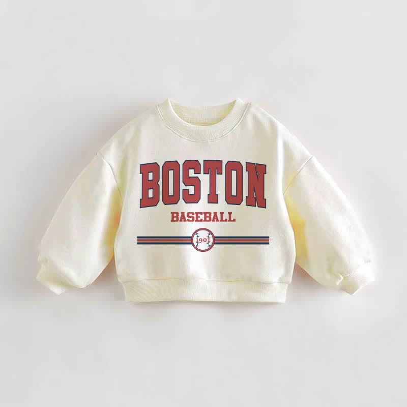 Felpa da bambino BOSTON BASEBALL - Crema - 3-5T - image 1