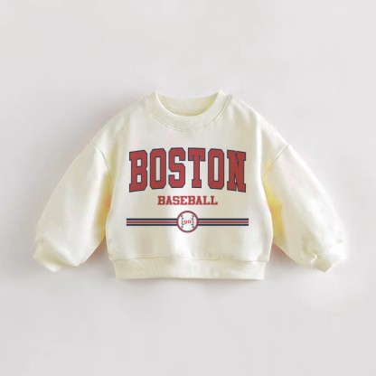 Felpa da bambino BOSTON BASEBALL - Crema - 3-5T - image 1