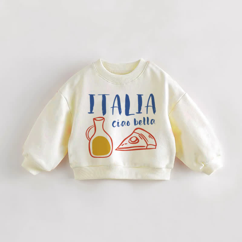 Felpa ITALIA CIAO BELLA Baby Toddler Foods - Crema - 3-5T - image 1
