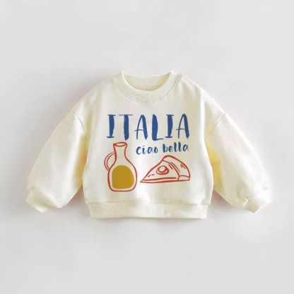 Felpa ITALIA CIAO BELLA Baby Toddler Foods - Crema - 3-5T - image 1