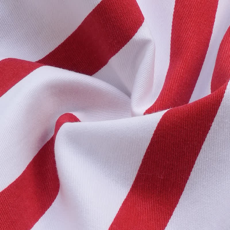 RED HOT SILLY PEPPERS Baby Green/Red Vertical Striped Set 2 pezzi - image 10