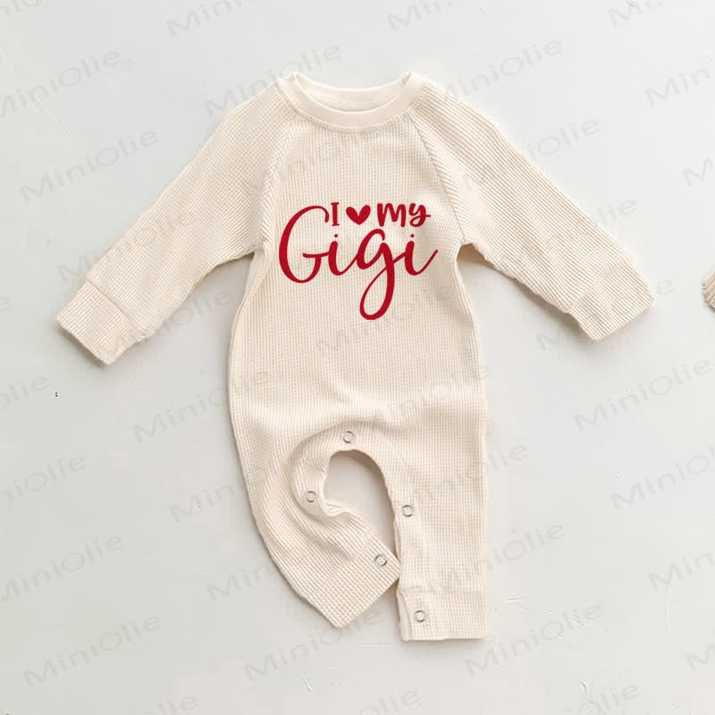 I LOVE MY GIGI Baby Waffle Beige Tutina - Beige - 18-24 mesi - image 1