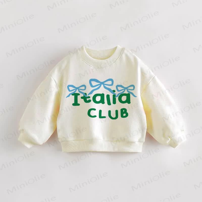 Felpa con fiocchi per neonati e bambini ITALIA CLUB - Crema - 3-5T - image 1