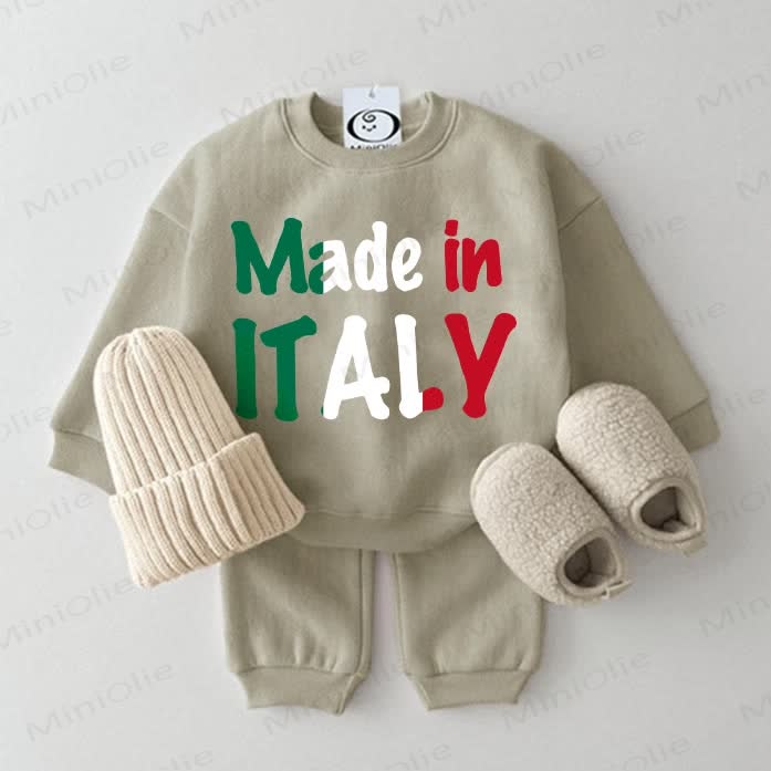 MADE IN ITALY Completo 2 pezzi Grigio Verde per Neonato - Grigio Verde - 2-3T - image 1