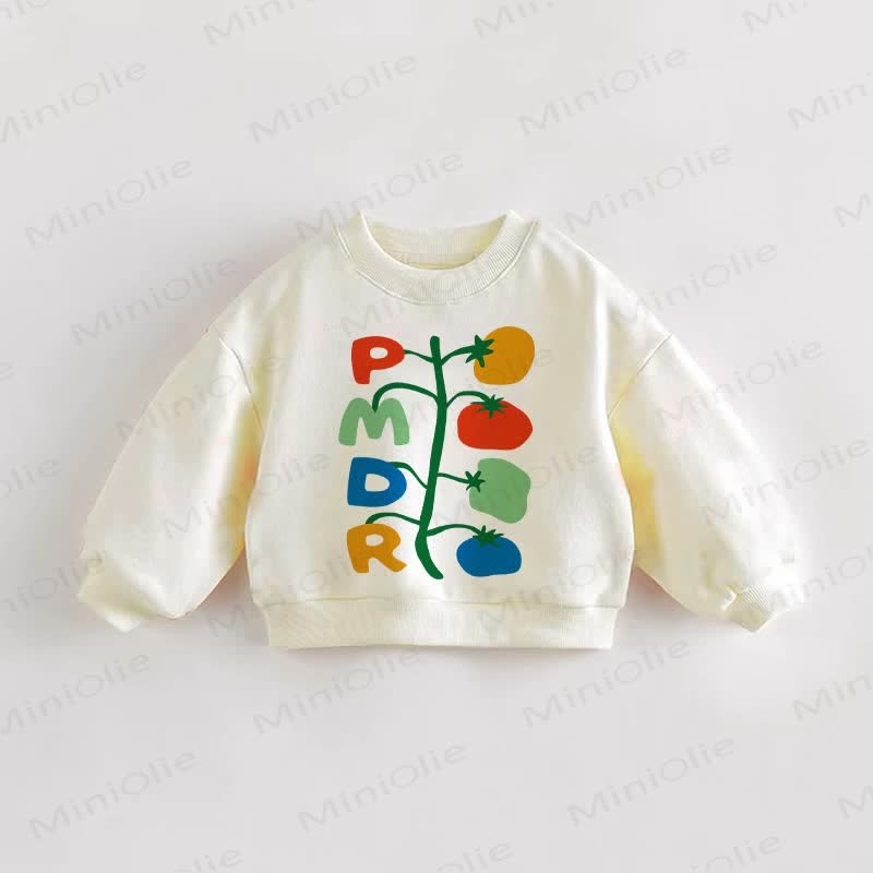 Felpa con motivo pomodoro per neonati e bambini PMDR - Crema - 3-5T - image 1