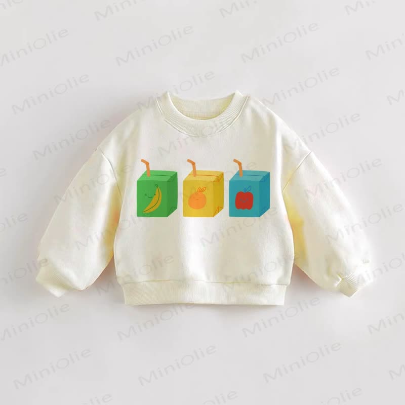 Felpa con succo di frutta per neonati e bambini - Crema - 3-5T - image 1