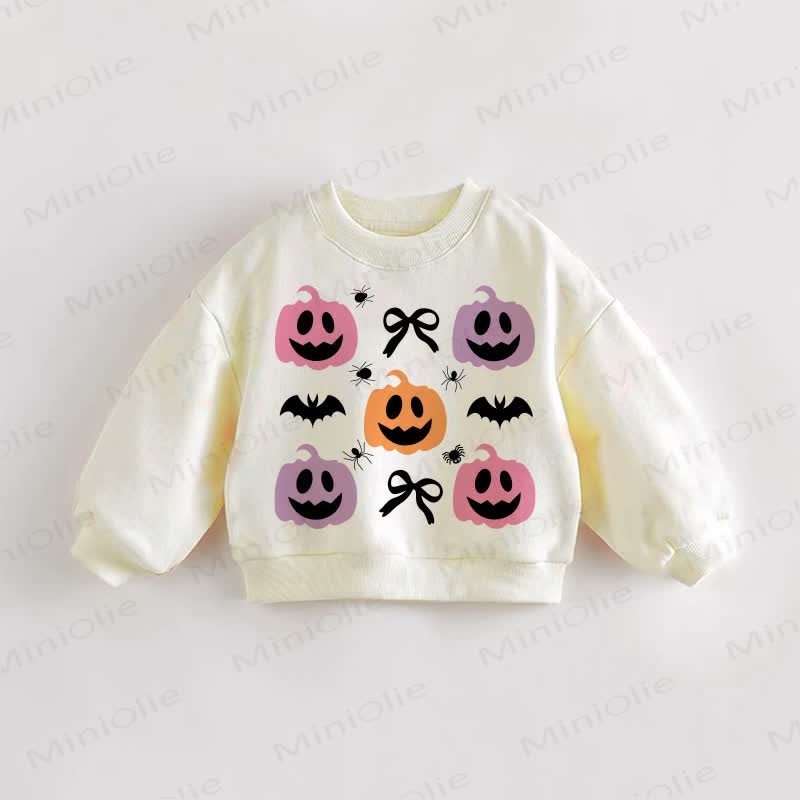 Felpa con zucca di Halloween per neonati e bambini - Crema - 3-5T - image 1