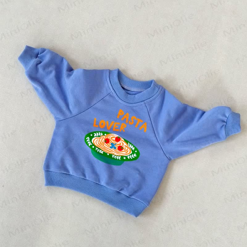 PASTA LOVER Felpa blu per neonati e bambini - Blu - 3-5T - image 1