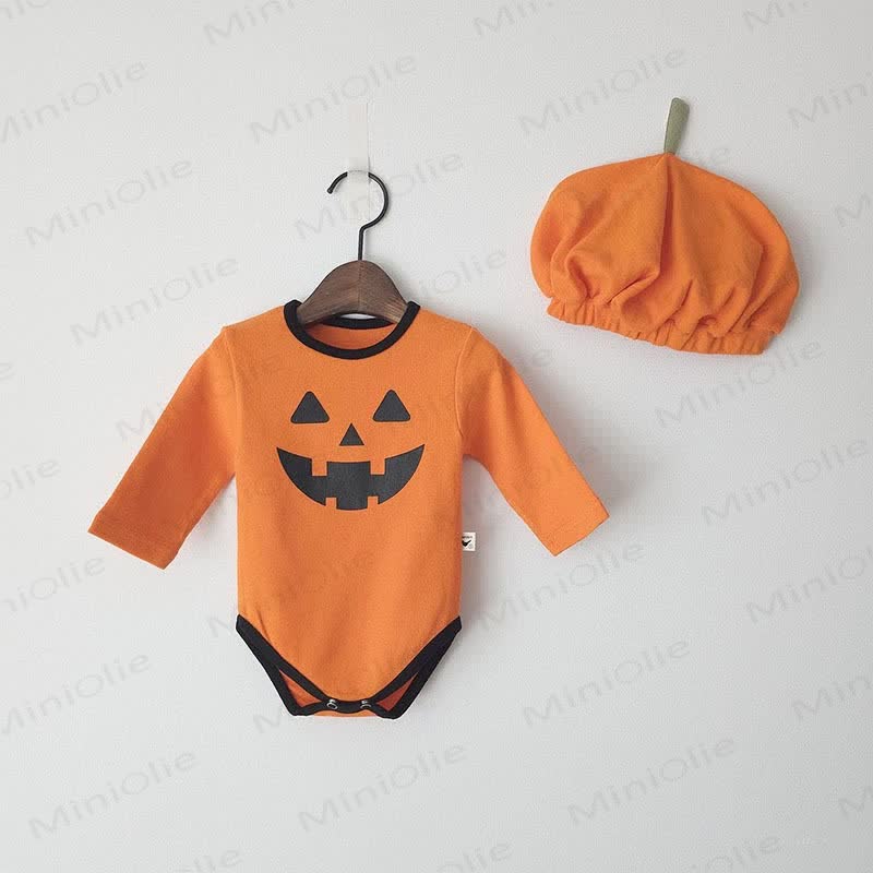 Body con cappello a forma di zucca per neonati - Arancia - 18-24 mesi - image 1