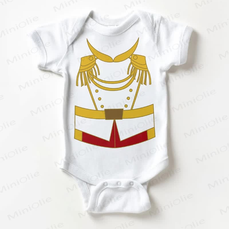 Tutina bianca stampata con uniforme da principe bambino - Bianco - 18-24 mesi - image 1