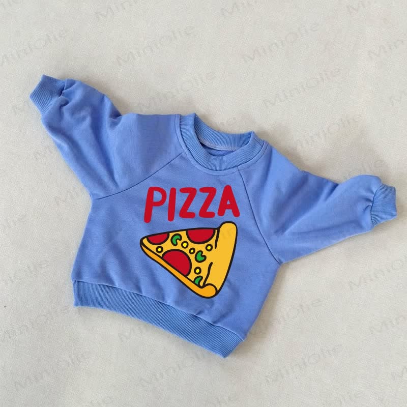 Felpa blu per bambini PIZZA Baby - Blu - 3-5T - image 1