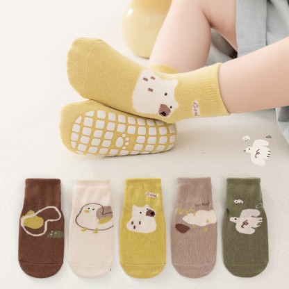 Calzini da pavimento per neonati e bambini piccoli a forma di anatra - image 1