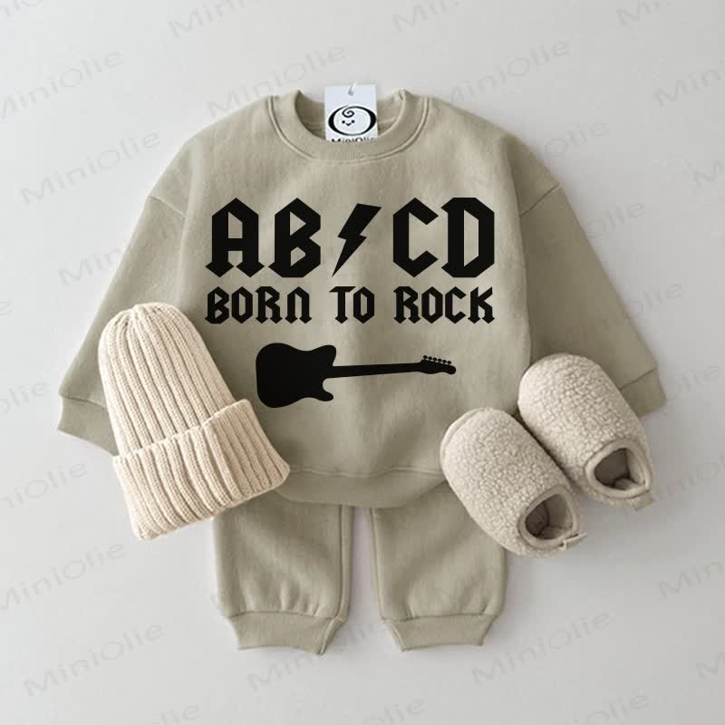 Set di 2 chitarre per bambini ABCD BORN TO ROCK - Grigio Verde - 2-3T - image 1