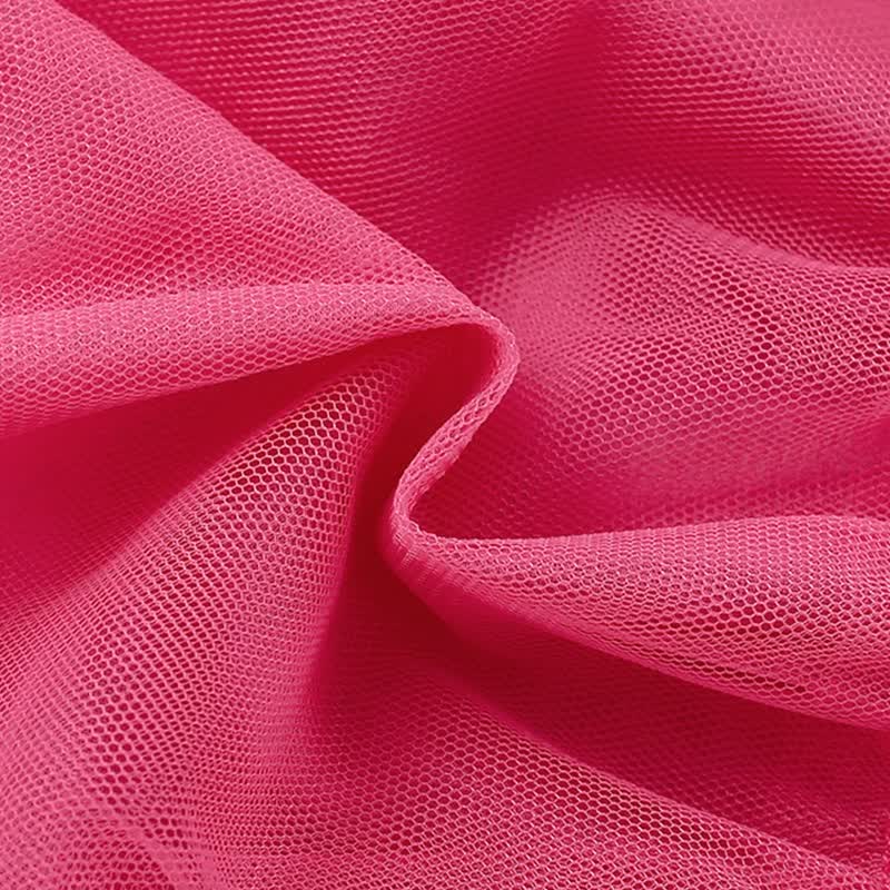 Vestito rosa in tulle con fiori per bambini - image 7