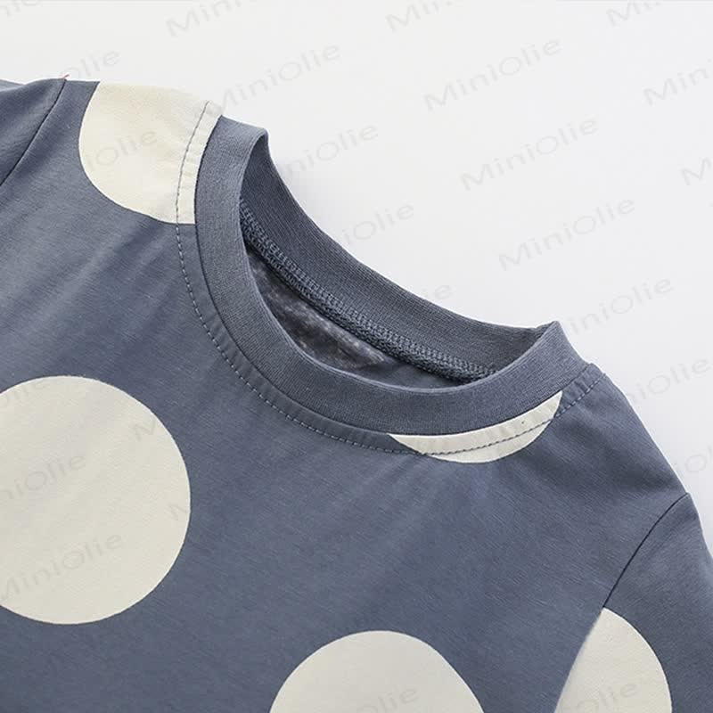 Vestito grigio arcobaleno con fiori a pois per bambini - image 3