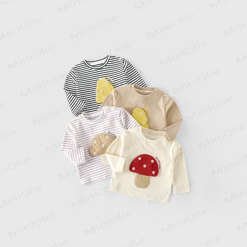 Maglietta con toppa a fungo per neonati e bambini - image 1