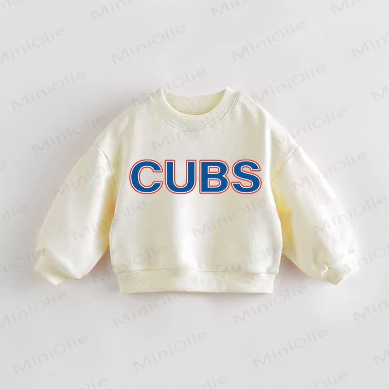 Felpa con lettere per bambini piccoli CUBS Baby - Crema - 3-5T - image 1