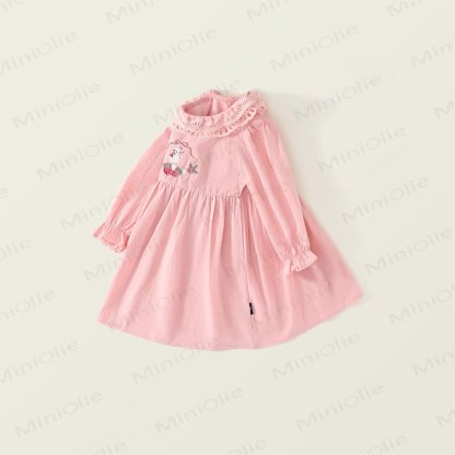 Vestito dolce con fiocco di fragole e coniglietto per bambini - image 2