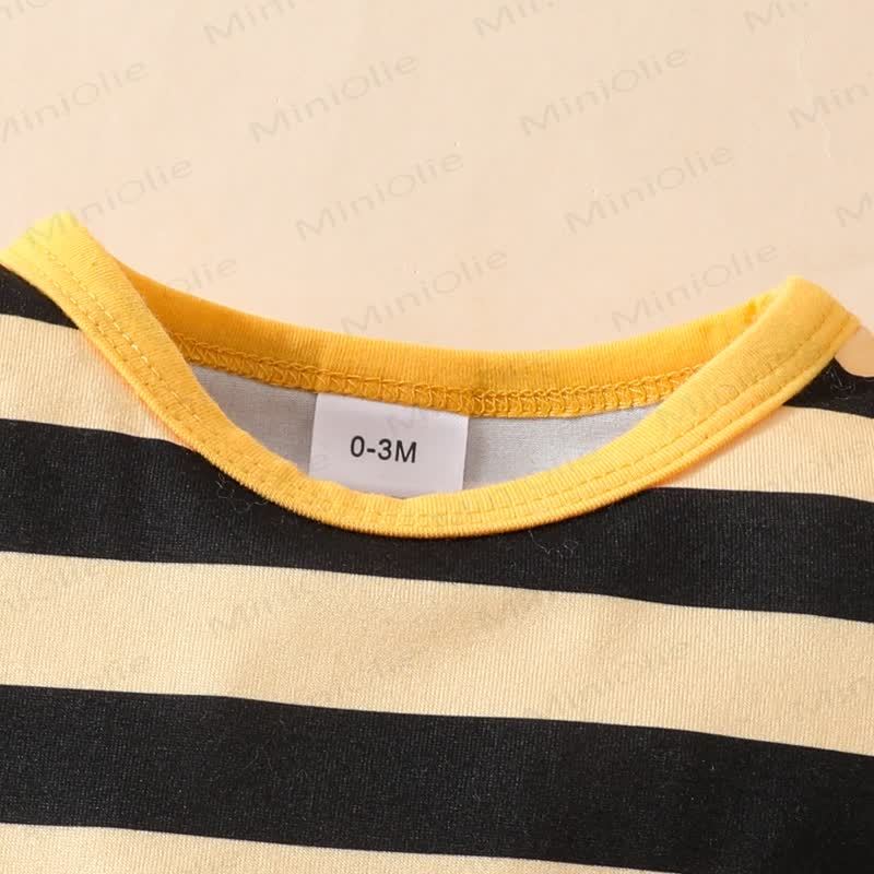 Set ape giallo 2 pezzi per neonato con fascia - image 4