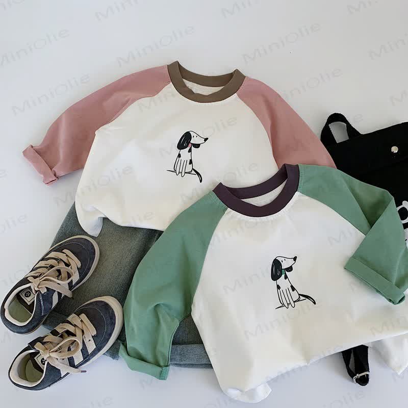 Maglietta raglan con cane dalmata per bambini - image 1