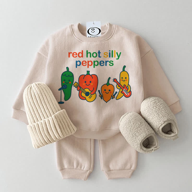 RED HOT SILLY PEPPERS Set 2 pezzi beige per neonati - Beige - 2-3T - image 1