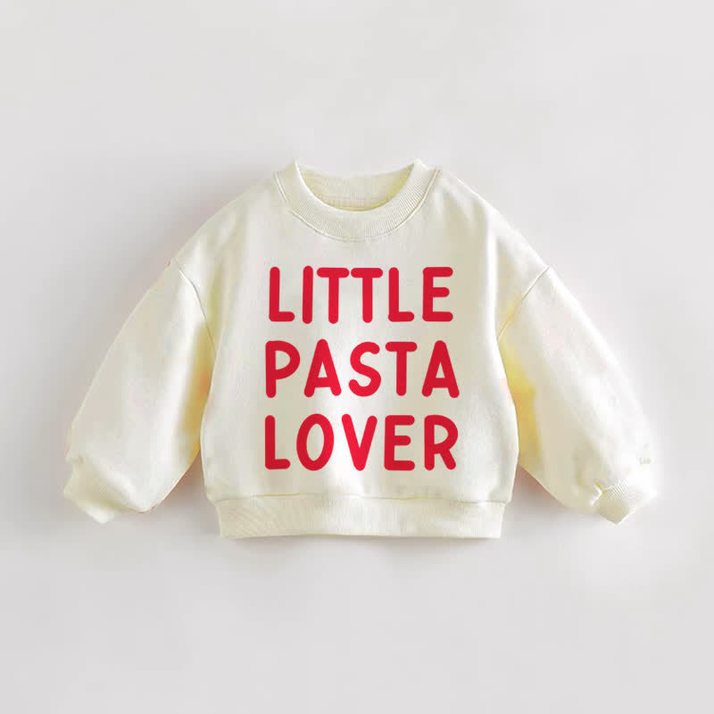 Felpa per neonati e bambini LITTLE PASTA LOVER - Crema - 3-5T - image 1