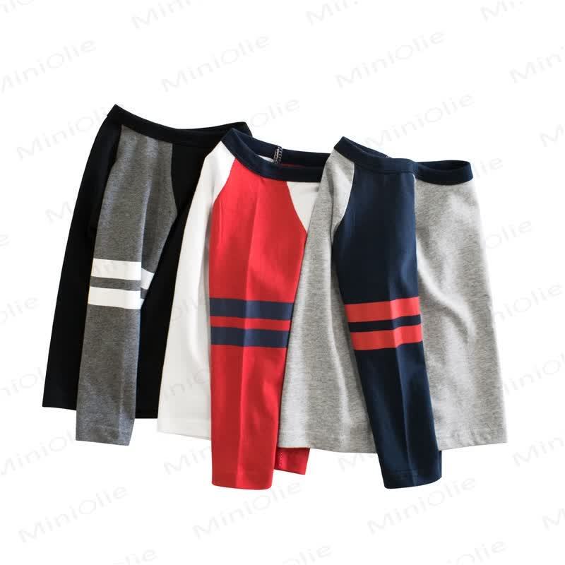 Maglietta raglan a contrasto di colore per bambini - image 1