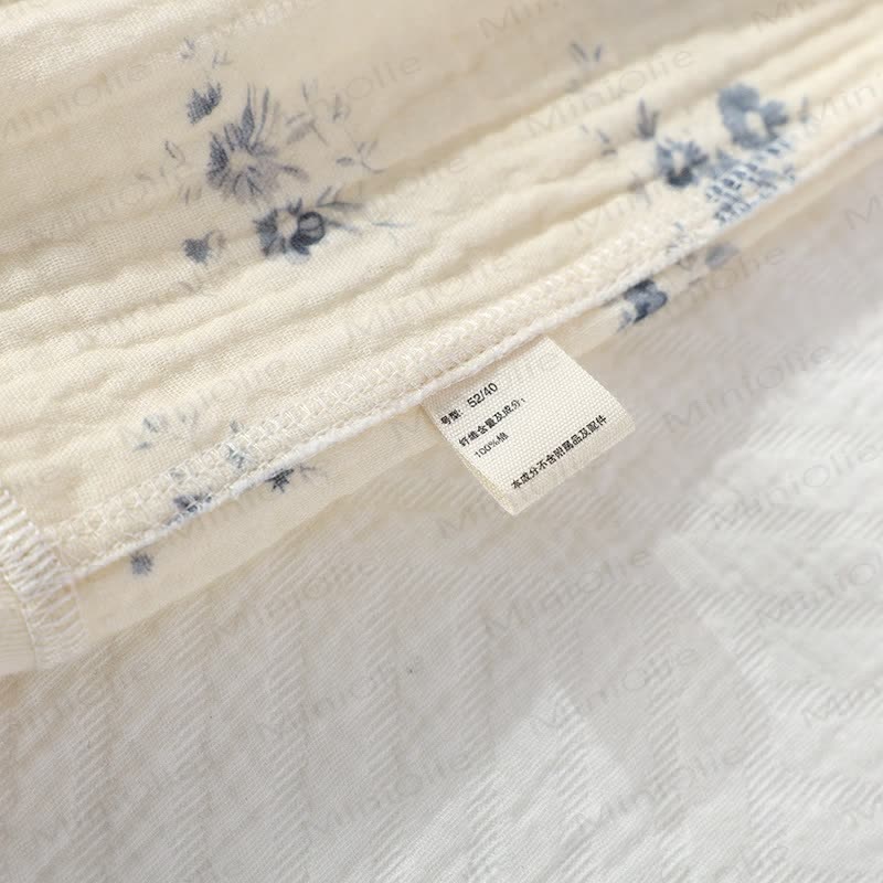 Tutina kimono beige con motivo orchidea e margherita per bambina - image 24