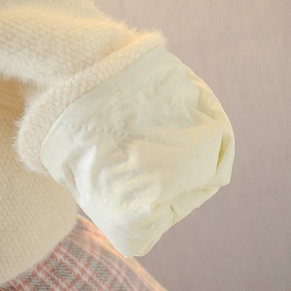 Abito scozzese e cardigan per bambini con borsa - image 8