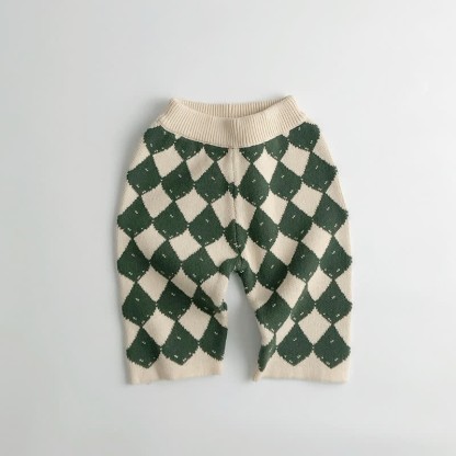 Cardigan/pantaloni a rombi in maglia per bambini - Pantaloni - 8 anni - image 7