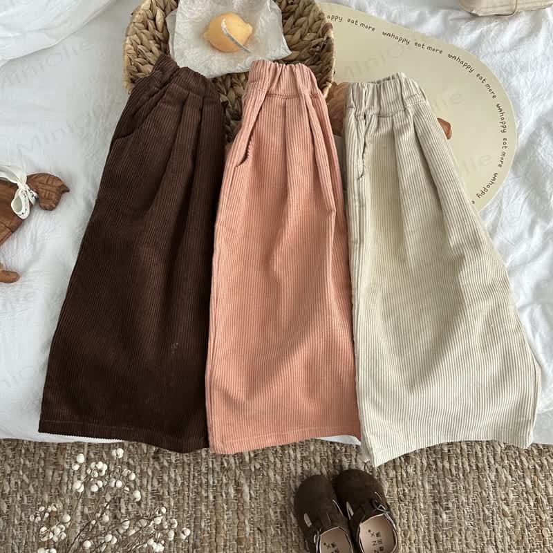 Pantaloni larghi in velluto a coste per bambini - image 2