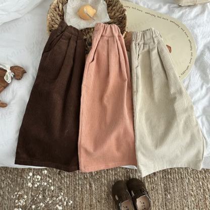 Pantaloni larghi in velluto a coste per bambini - image 2