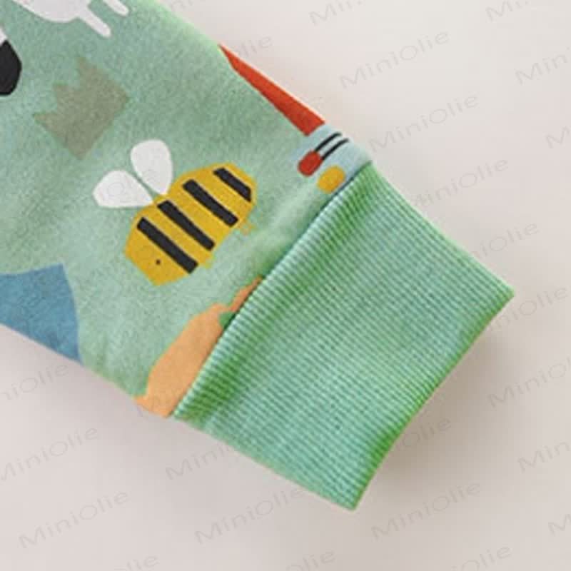 Felpa con stampa di animali da fattoria astratti dei cartoni animati per bambini - image 6