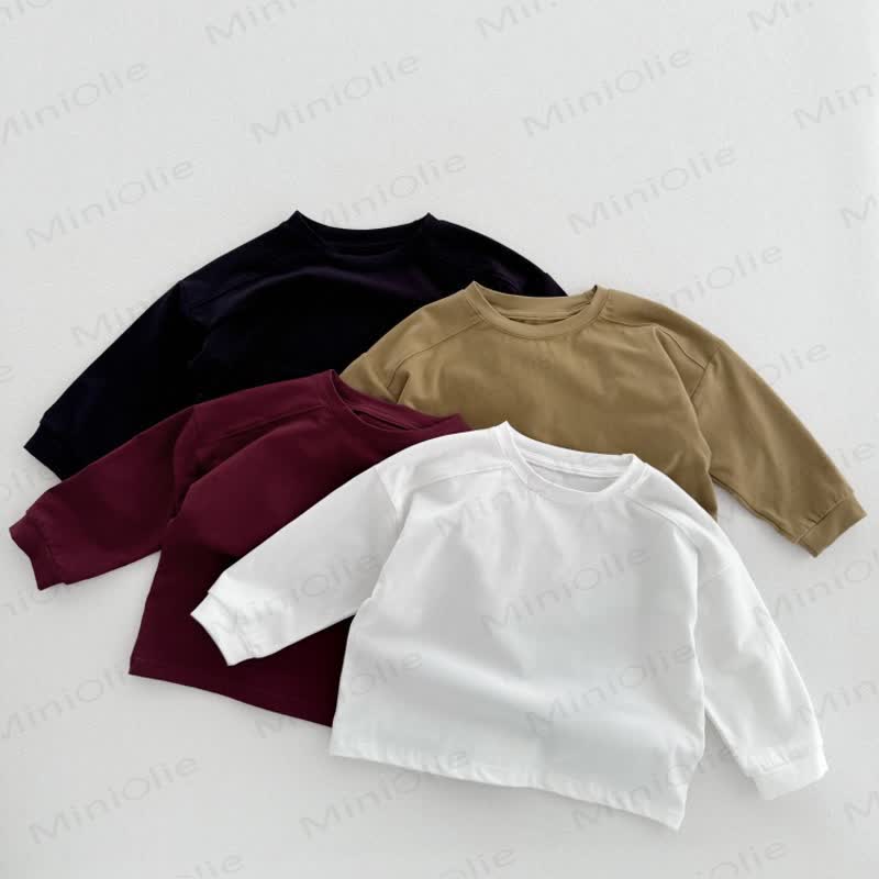 Maglietta casual tinta unita per bambini - image 1