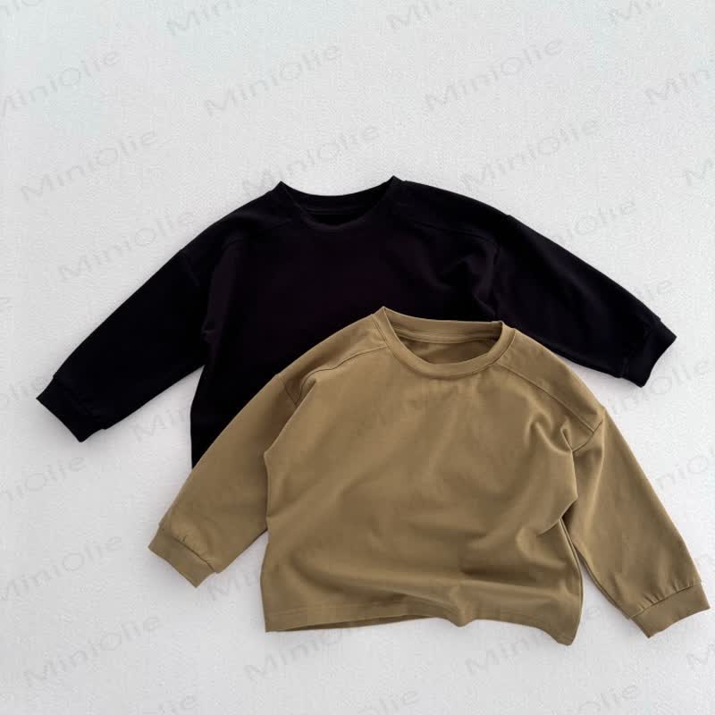Maglietta casual tinta unita per bambini - image 7