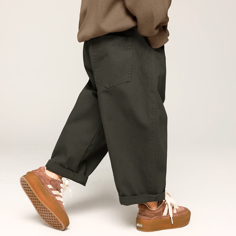 Pantaloni larghi tinta unita per bambini piccoli - Grigio - 10 anni - image 1
