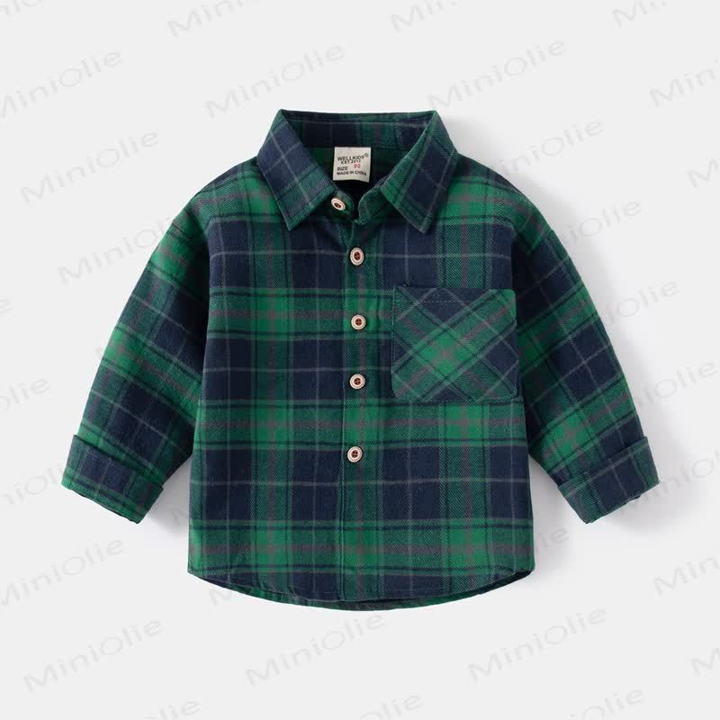 Camicia a quadri vintage per bambini - Verde - 8 anni - image 3
