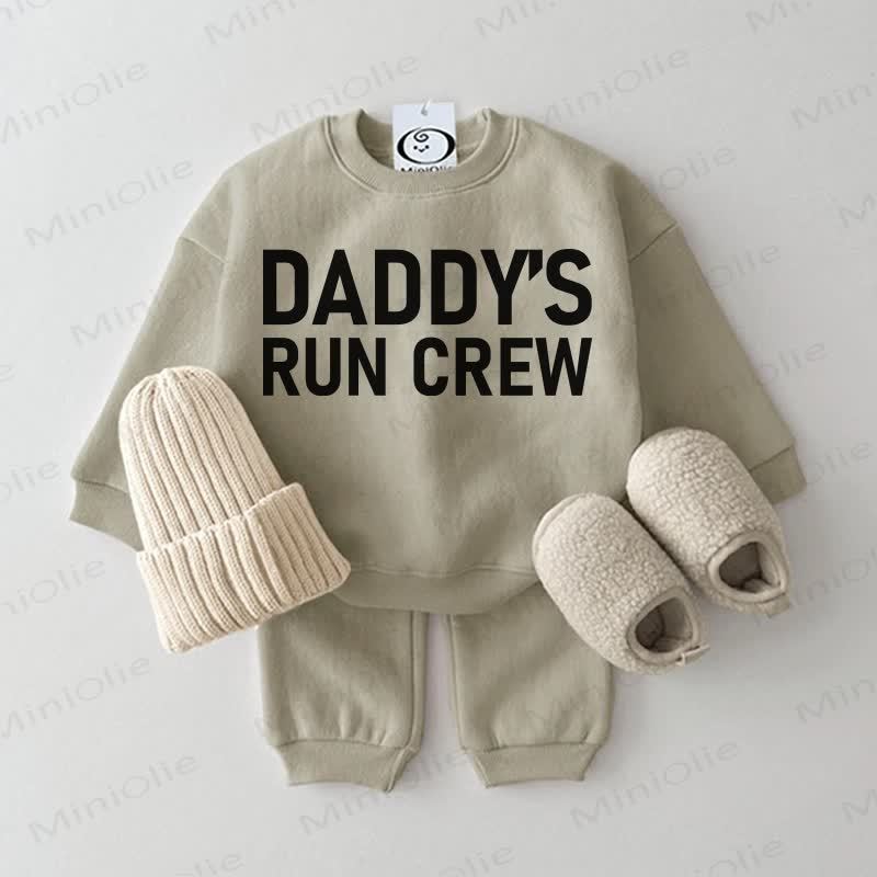 Completo 2 pezzi grigio verde per neonati DADDY'S/MOMMY'S RUN CREW - Grigio Verde - 2-3T - image 1