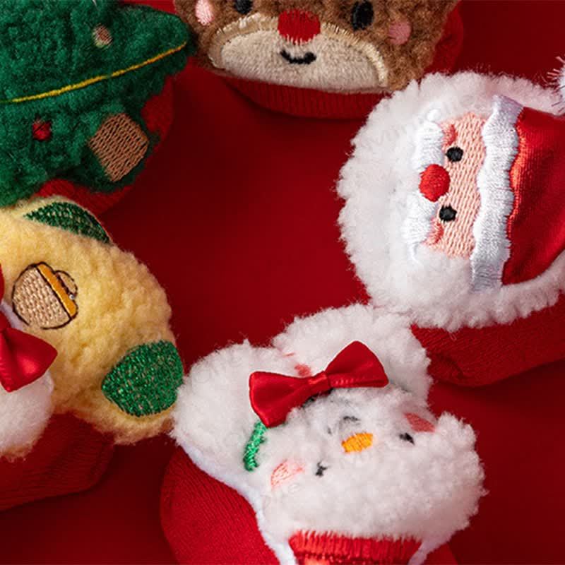 Calzini natalizi foderati in pile per neonati e bambini - image 11