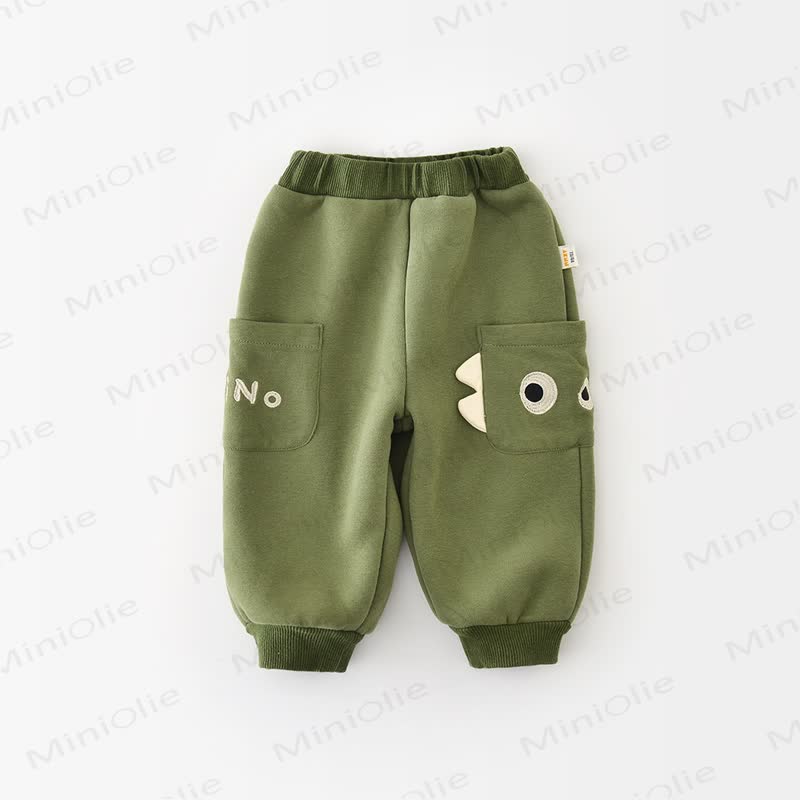 Top e pantaloni a righe verdi per bambini con dinosauro - Pantaloni da dinosauro verde - 2-3T - image 6
